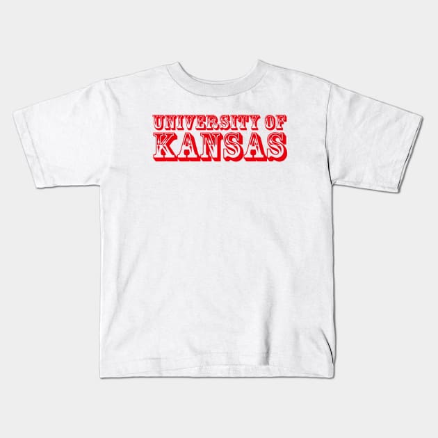 University Of Kansas (Red) Kids T-Shirt by EMP